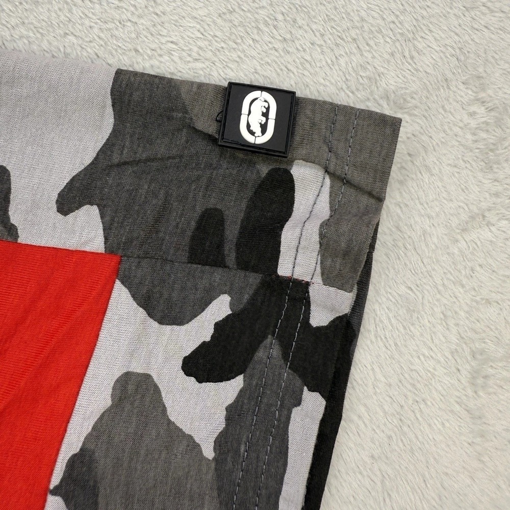 Ecko Unltd Shirt Mens Red Camo Patchwork Graphic‎ T Shirt Streetwear Large - Picture 8 of 9